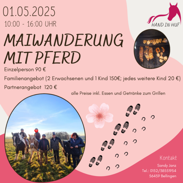 Maiwanderung mit Pferd am 01.05.2025