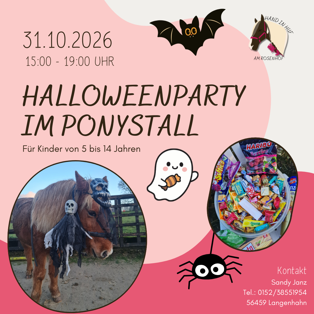 Halloweenparty im Ponystall am Rosenhof in Langenhahn im Westerwald 2026