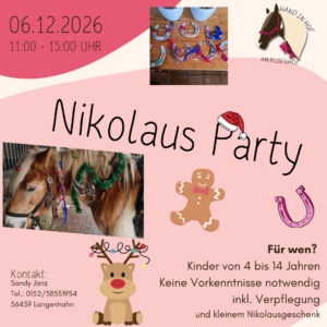 Nikolaus Party auf dem Rosenhof in Langenhahn im Westerwald 2026