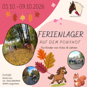 Ferienlager am Rosenhof in Langenhahn im Westerwald 2026