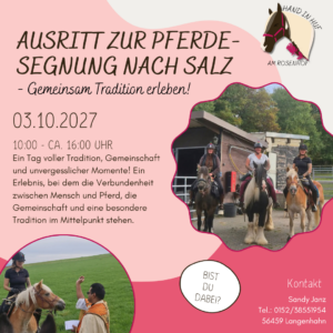 Ausritt zur Pferdesegnung nach Salz